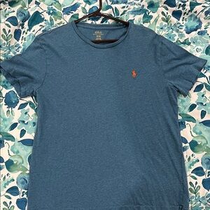 Polo Ralph Lauren Heather Blue Tee with Yellow Print